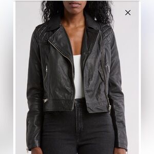 ALLSAINTS Conroy Leather Moto Jacket Sz4